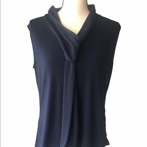 Tiffany&Gray Necktie navy blouse
